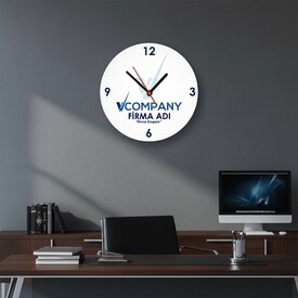  - Firmalara Özel Logo Baskılı Duvar Saati