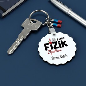  - Fizik Öğretmenine Hediye Papatya Anahtarlık