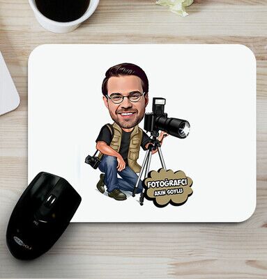  - Fotoğrafçı Tasarımlı Karikatürlü Mouse Pad