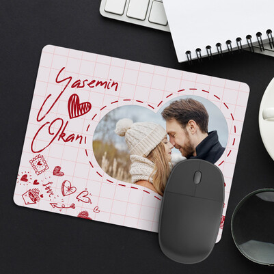 Fotoğraflı Romantik Mousepad - Thumbnail