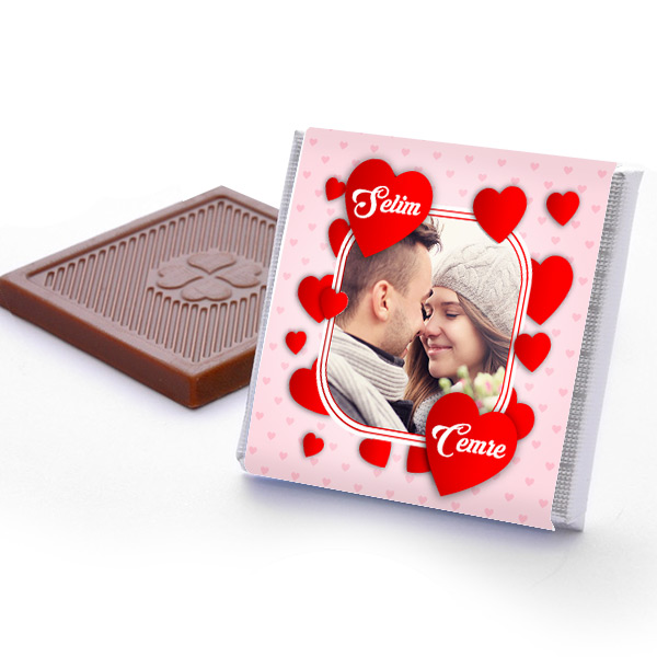 Fotoğraflı Sevgililer Günü Çikolataları