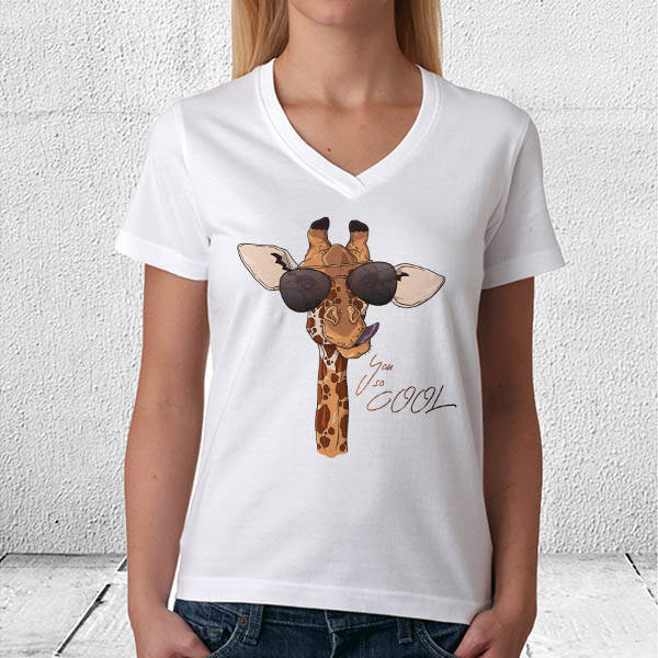 Free Giraffe Tasarım Tişört