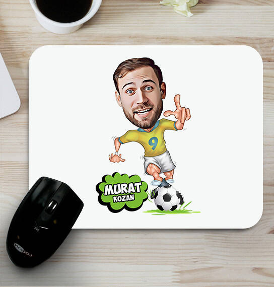 Futbol Oyuncusu Karikatürlü Mouse Pad