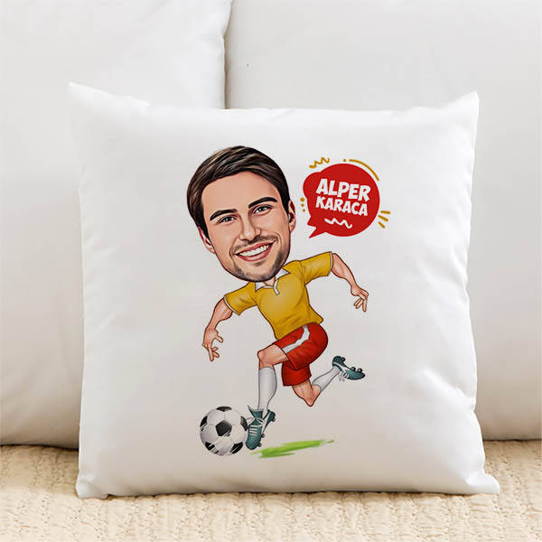 Futbol Sever Erkek Karikatürlü Yastık