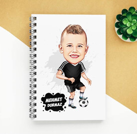  - Futbolcu Erkek Çocuk Karikatürlü Defter