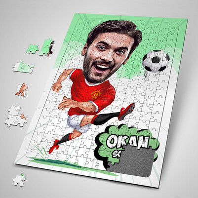  - Futbolcu Karikatürlü Puzzle