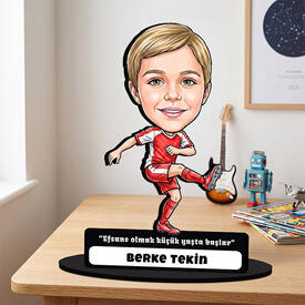  - Futbolcu Temalı Erkek Çocuk Karikatürlü Biblo