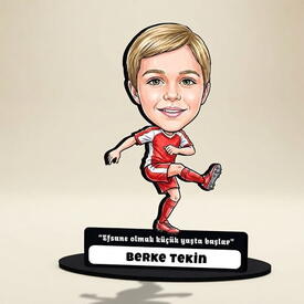  - Futbolcu Temalı Erkek Çocuk Karikatürlü Biblo