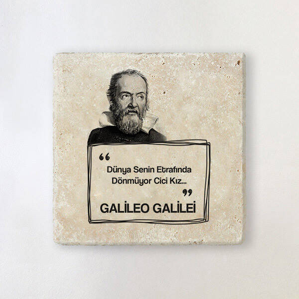 Galileo Esprili Taş Bardak Altlığı