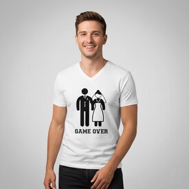  - Game Over Yazılı Tişört