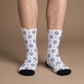  - Gemi Dümeni Tasarım Erkek Çorabı