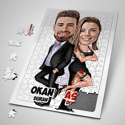  - Gizli Ajan Sevgililer Karikatürlü Puzzle