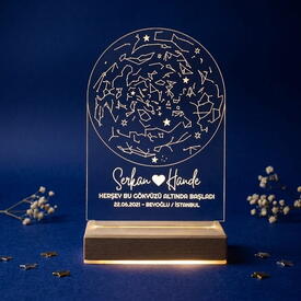  - Gökyüzü Altında Aşk 3d Led Lamba