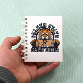 Golden State Motto Tasarım Hediyelik Not Defteri - Thumbnail