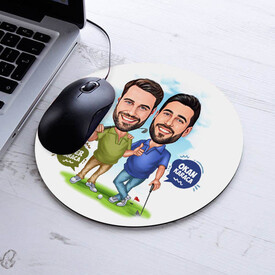 Golf Seven Sıkı Dostlar Karikatürlü Mousepad - Thumbnail