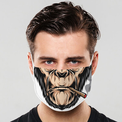 Goril Ağzı Tasarım Yıkanabilir Maske - Thumbnail