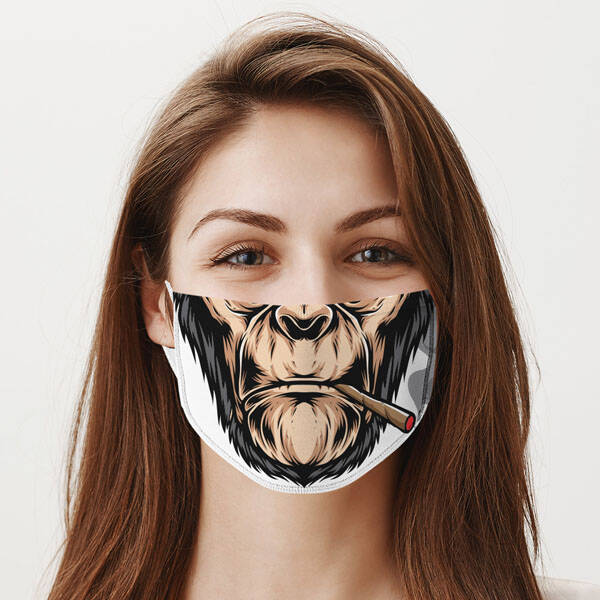 Goril Ağzı Tasarım Yıkanabilir Maske