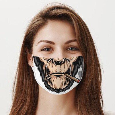  - Goril Ağzı Tasarım Yıkanabilir Maske