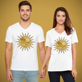  - Gün Işığımsın Beyaz Sevgili Tişörtleri