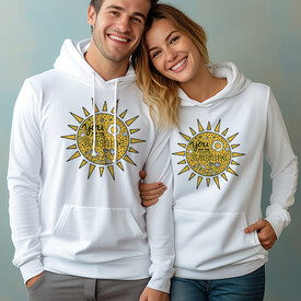  - Güneşimsin Kapşonlu Sevgili Sweatshirt