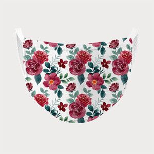 Güzel Çiçekler Tasarımlı Ağız Maskesi - Thumbnail