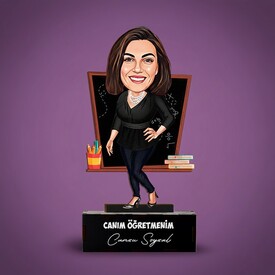  - Güzeller Güzeli Canım Öğretmenim Karikatürlü Biblosu