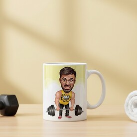  - Halterci Karikatürlü Kupa Bardak