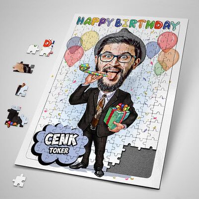  - Happy Birthday Karikatürlü Puzzle