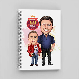 Harika Baba ve Oğlu Karikatürlü Defter - Thumbnail