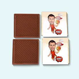 Harika Basketbolcu Karikatürlü Çikolata Kutusu - Thumbnail
