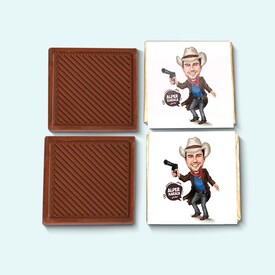 Harika Kovboy Karikatürlü Çikolata Kutusu - Thumbnail