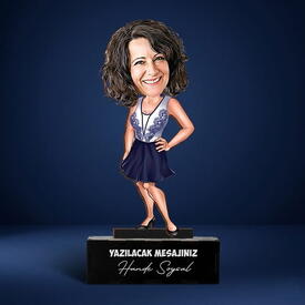  - Havalı Hatun Karikatürlü Biblo