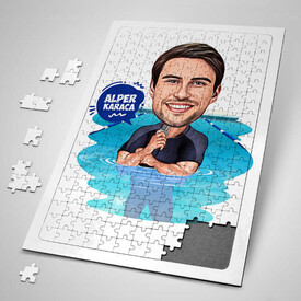  - Havuzdaki Erkek Karikatürlü Puzzle