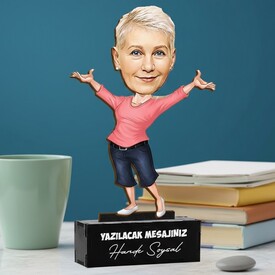  - Hayat Dolu Kadın Karikatürlü Biblo