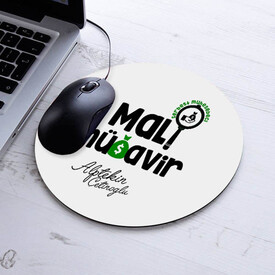 Hediyelik Mali Müşavir Temalı Yuvarlak Mousepad - Thumbnail