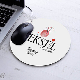  - Hediyelik Tekstil Mühendisi Temalı Yuvarlak Mousepad