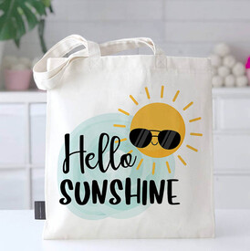 Hello Sunshine Tasarım Plaj Çantası - Thumbnail