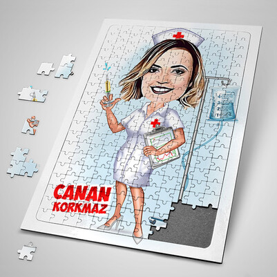  - Hemşire Karikatürlü Puzzle