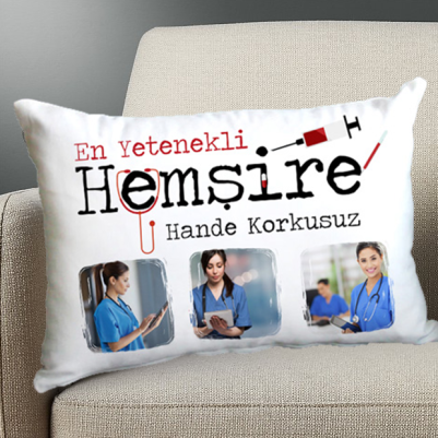 Hemşirelere Özel Resimli Yastık - Thumbnail