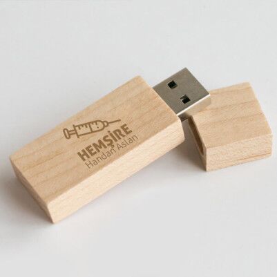  - Hemşireye Hediye Ahşap USB Bellek