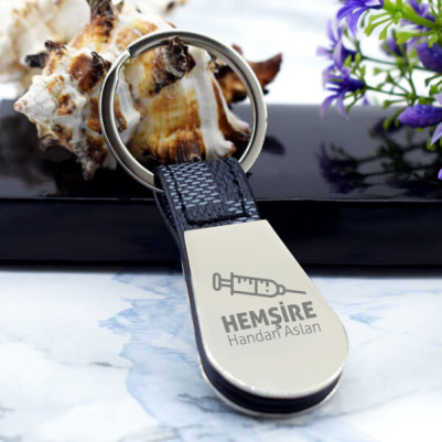  - Hemşireye Hediye Oval Metal Anahtarlık