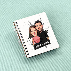 Her Dakikam Seninle Olsun Karikatürlü Defter - Thumbnail