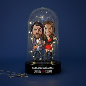  - Her Zaman Benimlesin Karikatürlü Işıklı Fanus Biblo