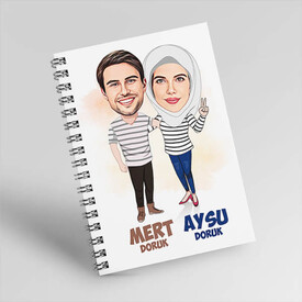  - Her Zaman Omuz Omuza Sevgilim Karikatürlü Defter