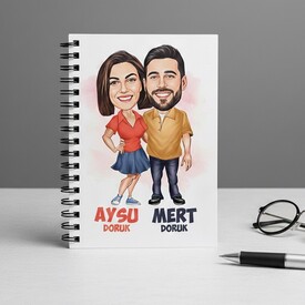  - Her Zaman Yanındayım Sevgilim Karikatürlü Defter