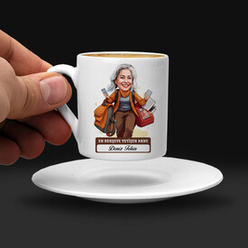 - Herşeye Yetişen Anne Karikatürlü Kahve Fincanı