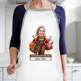  - Herşeye Yetişen Anne Karikatürlü Mutfak Önlüğü