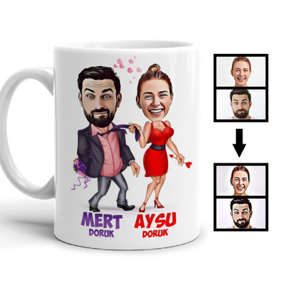 Hiçbir Yere Bırakmam Karikatürlü Kupa Bardak - Thumbnail