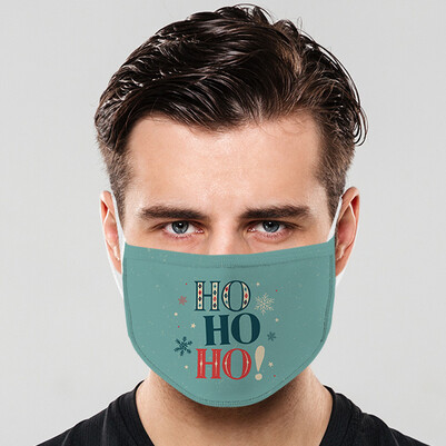 Ho Ho Tasarımlı Yıkanabilir Maske - Thumbnail