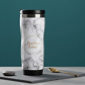 Hoş Tasarım İsme Özel Termos Bardak - Thumbnail